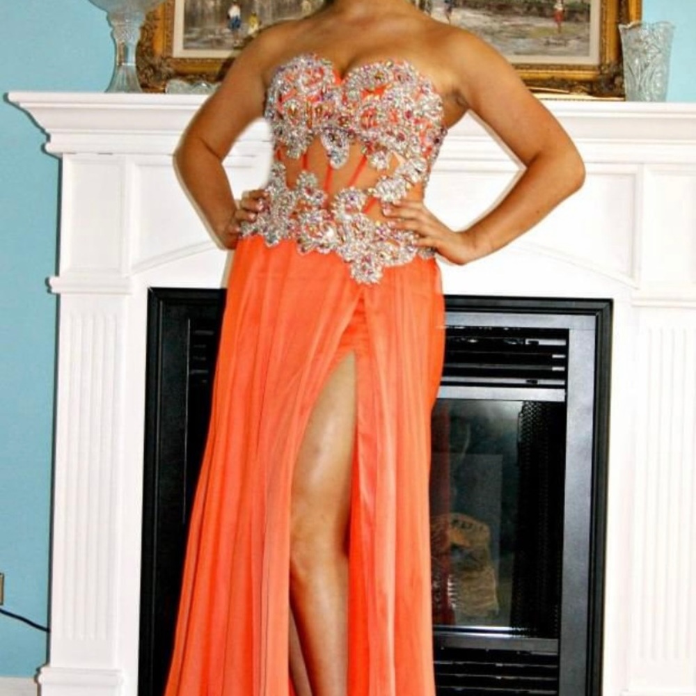 Tony Bowls Coral Prom Dress